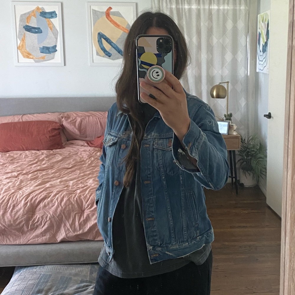 MadeWell Distressed Jean Jacket - Picture 2 of 4